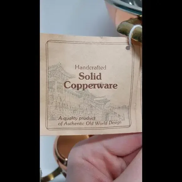 Vintage Solid Copper Punch Bowl‎ Set with 7 Mugs - Picture 6 of 6
